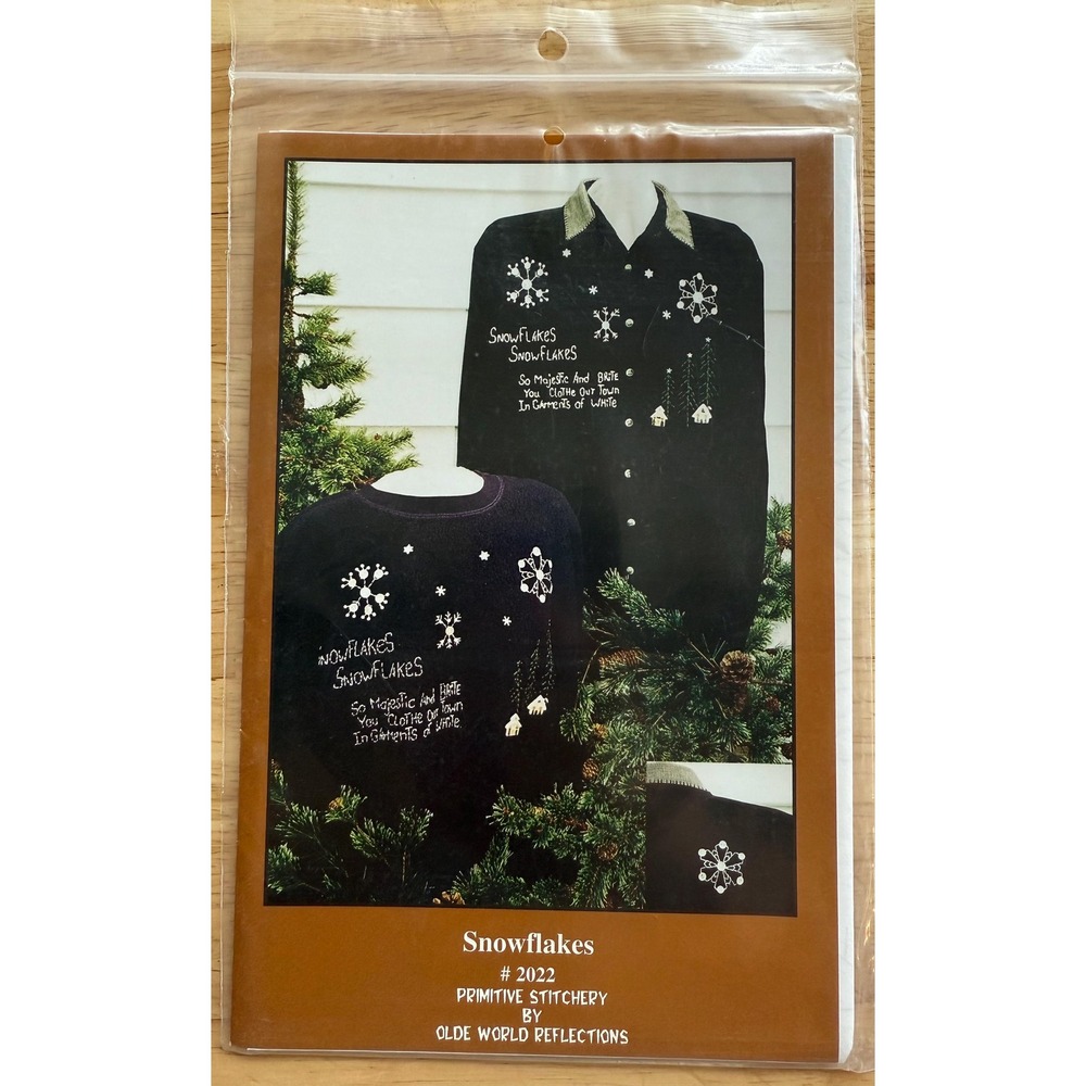 Primitive Stitchery sewing pattern by Olde World‎ Reflections: SNOWFLAKES #2022